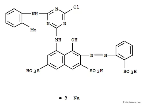 トリナトリウム=5-[4-クロロ-6-(o-トルイジノ)-1,3,5-トリアジン-2-イルアミノ]-4-ヒドロキシ-3-(2-スルホナトフェニルアゾ)-2,7-ナフタレンジスルホナート
