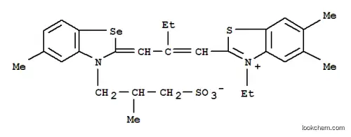 3-エチル-5,6-ジメチル-2-[2-[[5-メチル-3-(2-メチル-3-スルホナトプロピル)ベンゾセレナゾール-2(3H)-イリデン]メチル]-1-ブテニル]ベンゾチアゾリウム