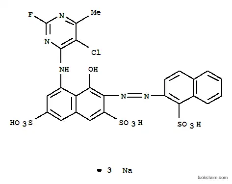 2,7-나프탈렌디술폰산, 5-[(5-클로로-2-플루오로-6-메틸-4-피리미디닐)아미노]-4-히드록시-3-[(1-술포-2-나프탈레닐)아조]-, 삼나트륨염
