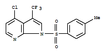 1H-Pyrrolo[2,3-b]pyridine,4-chloro-1-[(4-methylphenyl)sulfonyl]-3-(trifluoromethyl)-