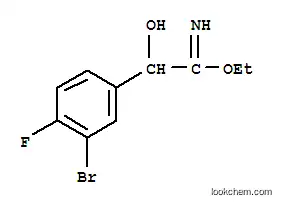 벤젠에탄이미드산, 3-브로모-4-플루오로-알파-하이드록시-, 에틸 에스테르(9CI)