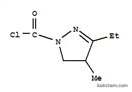 1H-피라졸-1-카르보닐 클로라이드, 3-에틸-4,5-디히드로-4-메틸-(9CI)