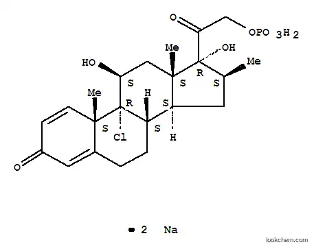 프 레그나 -1,4- 디엔 -3,20- 디온, 9- 클로로 -11,17- 디 히드 록시 -16- 메틸 -21- (포스 포노 옥시)-,이 나트륨 염, (11 베타, 16 베타)-