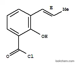 벤조일 클로라이드, 2-하이드록시-3-(1-프로페닐)-, (E)-(9CI)