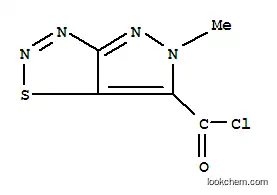 5H-피라졸로[3,4-d]-1,2,3-티아디아졸-6-카르보닐 클로라이드, 5-메틸-(9CI)