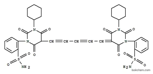 2-(3-シクロヘキシル-5-{5-[3-シクロヘキシル-6-ヒドロキシ-2,4-ジオキソ-1-(2-スルファモイルフェニル)-1,2,3,4-テトラヒドロピリミジン-5-イル]ペンタ-2,4-ジエン-1-イリデン}-2,4,6-トリオキソ-1,3-ジアジナン-1-イル)ベンゼン-1-スルホンアミド