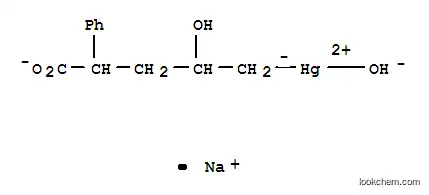 ナトリウム 4-ヒドロキシ-5-(ヒドロキシメルクリオ)-2-フェニルペンタノアート