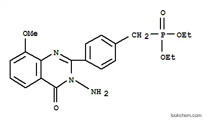 포스폰산, [[4-(3-아미노-3,4-디하이드로-8-메톡시-4-옥소-2-퀴나졸리닐)페닐]메틸]-, 디에틸 에스테르(9CI)