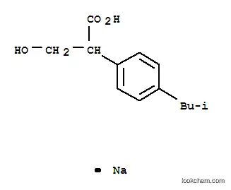 벤젠아세트산, -알파-(하이드록시메틸)-4-(2-메틸프로필)-, 일나트륨염(9CI)