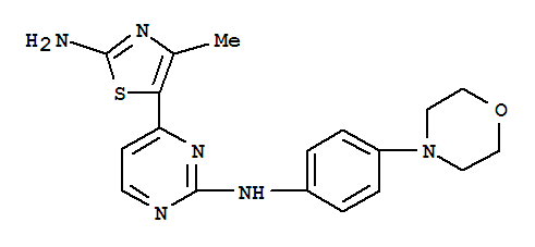 CYC116;4-(2-amino-4-methylthiazol-5-yl)-N-(4-morpholinophenyl)pyrimidin-2-amine