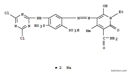 4-[[[5-(アミノカルボニル)-1-エチル-1,6-ジヒドロ-2-ヒドロキシ-4-メチル-6-オキソピリジン]-3-イル]アゾ]-6-[(4,6-ジクロロ-1,3,5-トリアジン-2-イル)アミノ]-1,3-ベンゼンジスルホン酸ジナトリウム