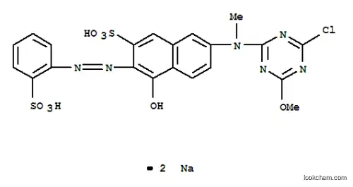 7-[(4-クロロ-6-メトキシ-1,3,5-トリアジン-2-イル)メチルアミノ]-4-ヒドロキシ-3-[[2-(ソジオオキシスルホニル)フェニル]アゾ]-2-ナフタレンスルホン酸ナトリウム