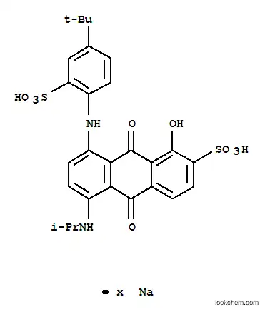 8-[[4-(1,1-ジメチルエチル)-2-スルホフェニル]アミノ]-9,10-ジヒドロ-1-ヒドロキシ-5-[(1-メチルエチル)アミノ]-9,10-ジオキソ-2-アントラセンスルホン酸/ナトリウム