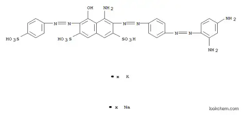 4-アミノ-3-[[4-[(2,4-ジアミノフェニル)アゾ]フェニル]アゾ]-5-ヒドロキシ-6-[(4-スルホフェニル)アゾ]-2,7-ナフタレンジスルホン酸/カリウム/ナトリウム,(1:x:x)
