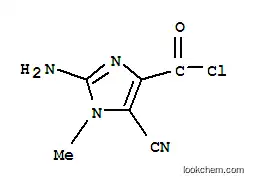 1H-이미다졸-4-카르보닐 클로라이드, 2-아미노-5-시아노-1-메틸-(9CI)