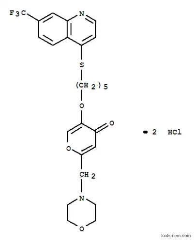 5-[5-[7-(トリフルオロメチル)-4-キノリニルチオ]ペンチルオキシ]-2-(モルホリノメチル)-4H-ピラン-4-オン?2塩酸塩