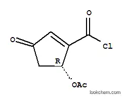1-사이클로펜텐-1-카보닐 클로라이드, 5-(아세틸옥시)-3-옥소-, (R)-(9CI)