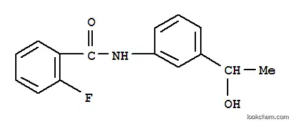벤즈아미드, 2-플루오로-N-[3-(1-히드록시에틸)페닐]-(9CI)
