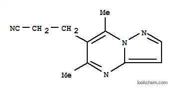 피라졸로[1,5-a]피리미딘-6-프로판니트릴, 5,7-디메틸-(9CI)