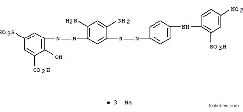 3-[[2,4-ジアミノ-5-[[4-[[4-ニトロ-2-(ソジオオキシスルホニル)フェニル]アミノ]フェニル]アゾ]フェニル]アゾ]-2-ヒドロキシ-5-(ソジオオキシスルホニル)安息香酸ナトリウム