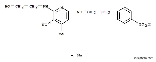 벤젠술폰산, 4-[2-[[5-시아노-6-[(2-히드록시에틸)아미노]-4-메틸-2-피리디닐]아미노]에틸]-, 일나트륨염