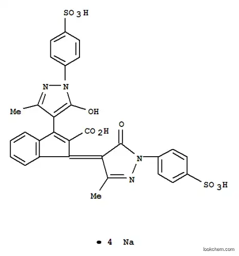 1-[[1,5-ジヒドロ-3-メチル-5-オキソ-1-(4-スルホフェニル)-4H-ピラゾール]-4-イリデン]-3-[5-ヒドロキシ-3-メチル-1-(4-スルホフェニル)-1H-ピラゾール-4-イル]-1H-インデン-2-カルボン酸?4ナトリウム