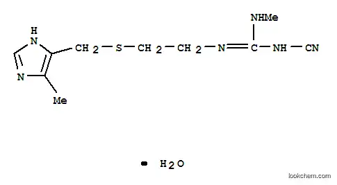 구아니딘, N-시아노-N'-메틸-N"-[2-[[(5-메틸-1H-이미다졸-4-일)메틸]티오]에틸]-, 일수화물