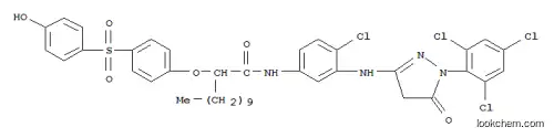 N-(4-クロロ-3-{[5-オキソ-1-(2,4,6-トリクロロフェニル)-4,5-ジヒドロ-1H-ピラゾール-3-イル]アミノ}フェニル)-2-[4-(4-ヒドロキシベンゼンスルホニル)フェノキシ]ドデカンアミド