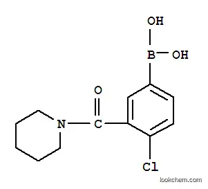 4-CHLORO-3-(PIPERIDINE-1-CARBONYL)페닐보론산