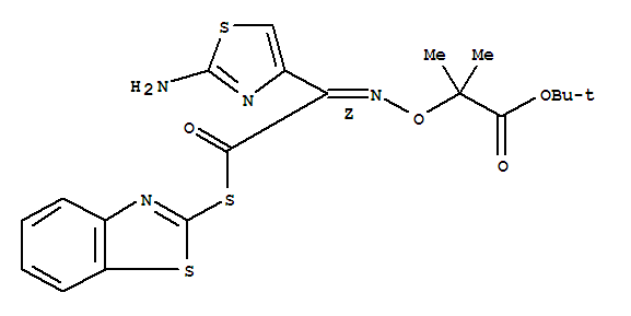 2-Mercaptobenzothiazolyl-(Z)-(2-aminothiazol-4-yl)-2-(tert-butoxycarbonyl)isopropoxyiminoacetate