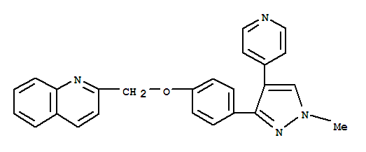 Quinoline,2-[[4-[1-methyl-4-(4-pyridinyl)-1H-pyrazol-3-yl]phenoxy]methyl]-
