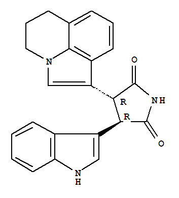 Tivantinib(ARQ197);(3R,4R)-3-(2,3-dihydro-1H-pyrrolo[3,2,1-ij]quinolin-6-yl)-4-(1H-indol-3-yl)pyrrolidine-2,5-dione
