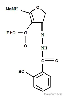 3-푸란카복실산, 4,5-디하이드로-4-[(2-하이드록시벤조일)하이드라조노]-2-(메틸아미노)-, 에틸 에스테르(9CI)