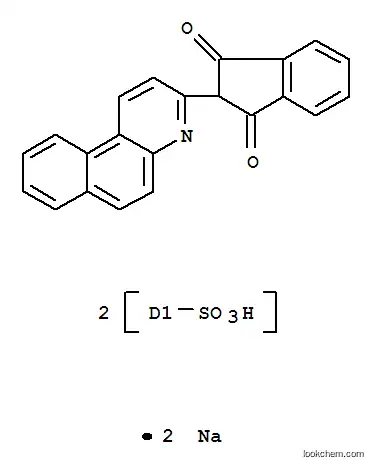 1H-인덴-1,3(2H)-디온, 2-벤조퀴놀린-3-일-, 디설포 유도체, 디나트륨염