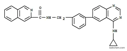 3-이소퀴놀린카르복사미드, N-[[3-[4-(시클로프로필아미노)-6-퀴나졸리닐]페닐]메틸]-