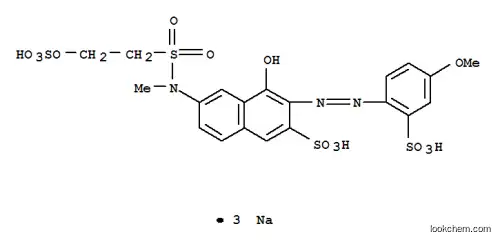 4-ヒドロキシ-3-[(4-メトキシ-2-スルホフェニル)アゾ]-6-[メチル[[2-(スルホオキシ)エチル]スルホニル]アミノ]-2-ナフタレンスルホン酸トリナトリウム