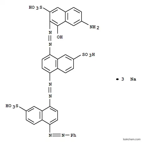 8-[7-アミノ-1-ヒドロキシ-3-(ソジオスルホ)-2-ナフタレニルアゾ]-5-[4-フェニルアゾ-7-(ソジオスルホ)-1-ナフタレニルアゾ]-2-ナフタレンスルホン酸ナトリウム
