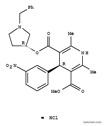 3,5-피리딘디카르복실산, 1,4-디히드로-2,6-디메틸-4-(3-니트로페닐)-, 메틸 1-(페닐메틸)-3-피롤리디닐 에스테르, 모노염산염, (R*,R*)- (+-)-