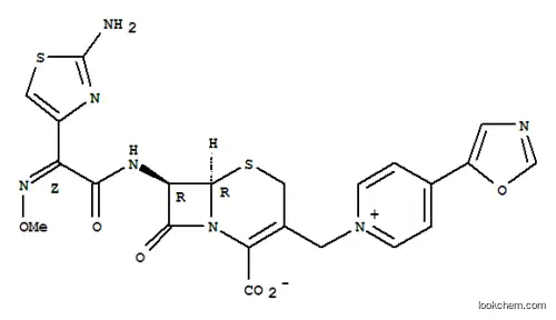 1-[[(6R,7R)-7α-[[(2-アミノ-4-チアゾリル)[(Z)-メトキシイミノ]アセチル]アミノ]-2-カルボキシラト-8-オキソ-5-チア-1-アザビシクロ[4.2.0]オクタ-2-エン-3-イル]メチル]-4-(5-オキサゾリル)ピリジニウム