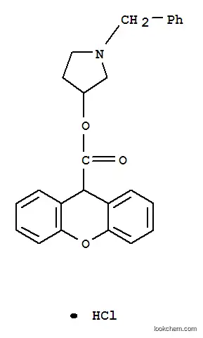 9H-크산텐-9-카르복실산, 1-(페닐메틸)-3-피롤리디닐 에스테르, 염산염