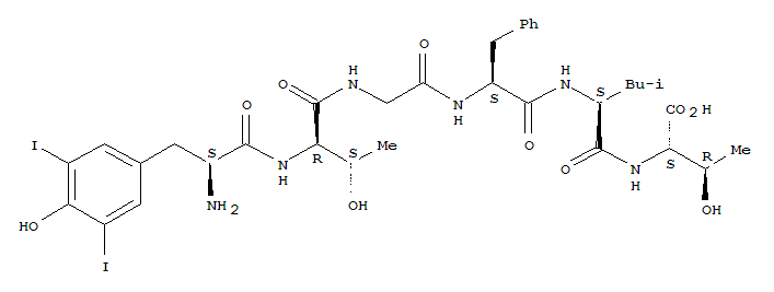 L-Threonine,N-[N-[N-[N-[N-(3,5-diiodo-L-tyrosyl)-D-threonyl]glycyl]-L-phenylalanyl]-L-leucyl]-