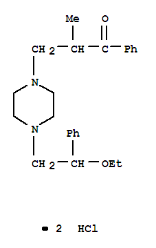 Eprazinone2HCl;NSC317935;1-Propanone,3-[4-(2-ethoxy-2-phenylethyl)-1-piperazinyl]-2-methyl-1-phenyl-,hydrochloride(1:2)