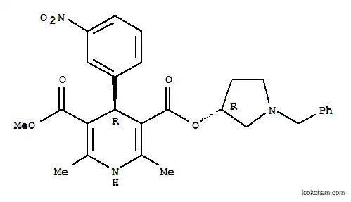 3,5-피리딘디카르복실산, 1,4-디히드로-2,6-디메틸-4-(3-니트로페닐)-, 메틸 1-(페닐메틸)-3-피롤리디닐 에스테르, [R-(R*,R*) ]-