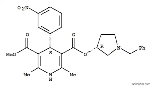 3,5-피리딘디카르복실산, 1,4-디히드로-2,6-디메틸-4-(3-니트로페닐)-, 메틸 1-(페닐메틸)-3-피롤리디닐 에스테르, [R-(R*,S*) ]-