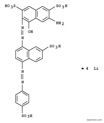 2,7-나프탈렌디술폰산, 6-아미노-4-히드록시-3-7-술포-4-(4-술포페닐)아조-1-나프탈레닐아조-, 테트라리튬염