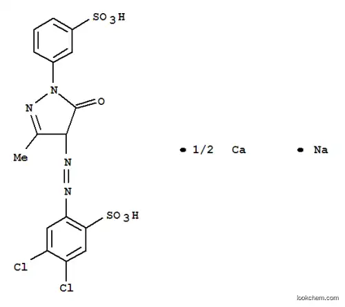 벤젠설폰산, 4,5-디클로로-2-4,5-디하이드로-3-메틸-5-옥소-1-(3-설포페닐)-1H-피라졸-4-일라조-, 칼슘 나트륨 염(2:1: 2)