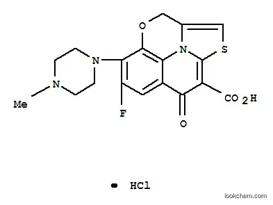 6-フルオロ-5-(4-メチル-1-ピペラジニル)-8-オキソ-3H,8H-1-チア-4-オキサ-9b-アザ-9bH-シクロペンタ[cd]フェナレン-9-カルボン酸?塩酸塩