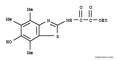 아세트산, [(6-히드록시-4,5,7-트리메틸-2-벤조티아졸릴)아미노]옥소-, 에틸 에스테르(9CI)