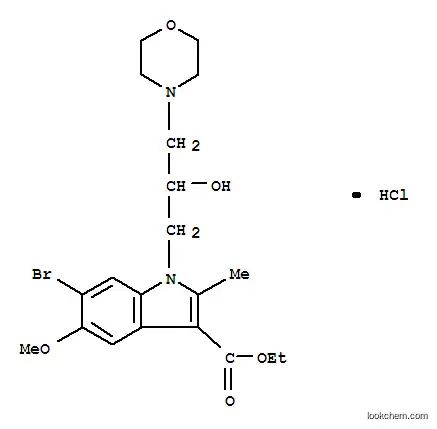 1H-인돌-3-카르복실산, 6-브로모-1-(2-하이드록시-3-(4-모르폴리닐)프로필)-5-메톡시-2-메틸-, 에틸 에스테르, 모노하이드로클로라이드