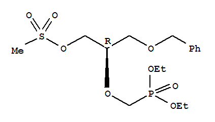 Phosphonicacid,[[1-[[(methylsulfonyl)oxy]methyl]-2-(phenylmethoxy)ethoxy]methyl]-,diethylester-R